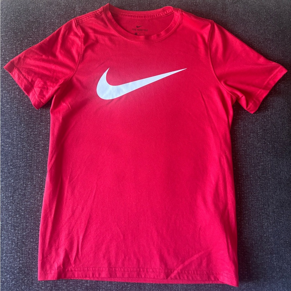 Nike Red T-Shirt with White Swoosh